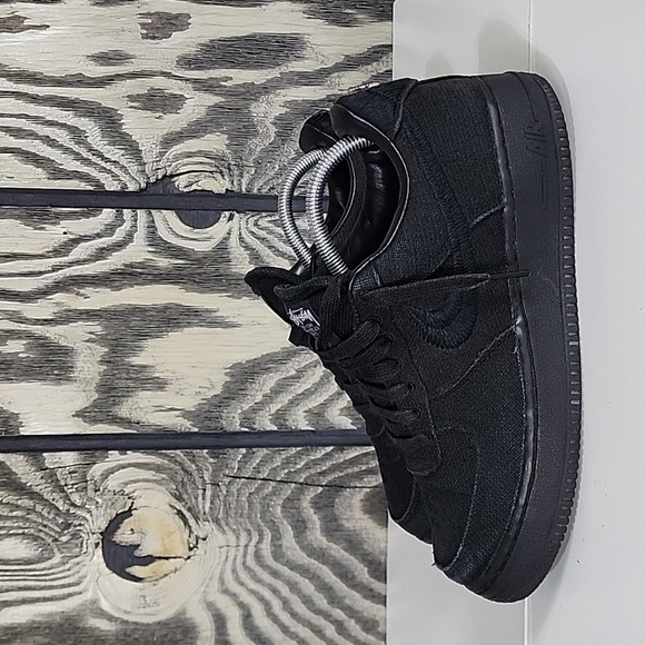 Stüssy × Nike Air Force 1 Low Black 27cm Nike Stussy Air Force 1 Low Black Review & On Feet - YouTube